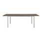 Portland Stainless Steel Extending Table 165-225 x 90 with HPL top Patina Grey-Brown