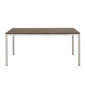Portland Stainless Steel Extending Table 165-225 x 90 with HPL top Patina Grey-Brown