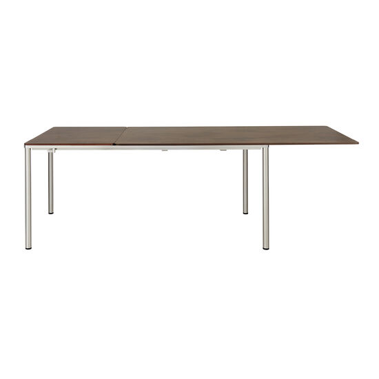 Portland Stainless Steel Extending Table 165-225 x 90 with HPL top Patina Grey-Brown