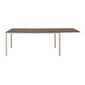 Portland Stainless Steel Extending Table 165-225 x 90 with HPL top Patina Grey-Brown