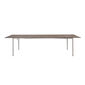 Portland Stainless Steel Extending Table 240-300 x 100, with HPL top Patina Grey-Brown