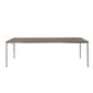 Portland Stainless Steel Extending Table 240-300 x 100, with HPL top Patina Grey-Brown