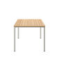 Portland Table Stainless Steel 165 x 90, with teak top