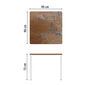 Portland Stainless Steel Table 90 x 90, with HPL top Patina Grey-Brown