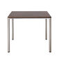 Portland Stainless Steel Table 90 x 90, with HPL top Patina Grey-Brown