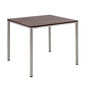 Portland Stainless Steel Table 90 x 90, with HPL top Patina Grey-Brown