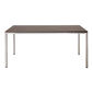 Portland Stainless Steel Table 165 x 90, with HPL top Patina Grey-Brown