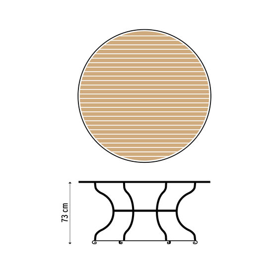 Fontenay Round Table Ø 150, Teak