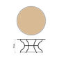Fontenay Round Table Ø 150, Teak
