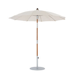 Tuscany Ivory Round Parasol 2.20m with wooden mast
