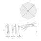 Trentino Ivory Round Parasol 4 m