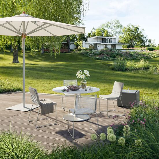 Calabria Round Parasol 3.50 m, Ivory