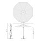 Calabria Round Parasol 3.50 m, Ivory
