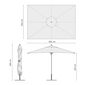 Calabria Square Parasol 2.50 x 3.50 m, Ivory