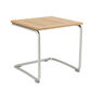 Bolero Table Stainless Steel 55 x 55, Teak