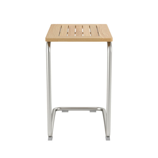 Bolero Side Table Stainless Steel 37 x 55, Teak
