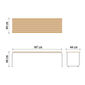 Bolero Backless Seat, Teak