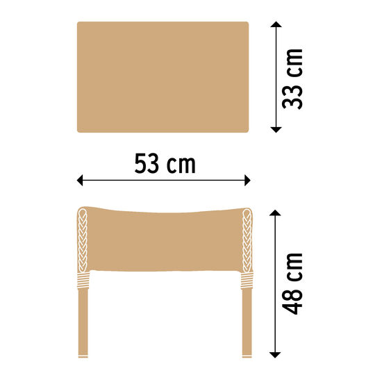 Loom Classic Footstool, Pebble Grey