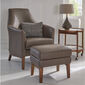 Tadeo Leather Armchair, Umbra Grey