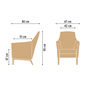 Tadeo Leather Armchair, Umbra Grey