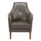 Tadeo Leather Armchair, Umbra Grey