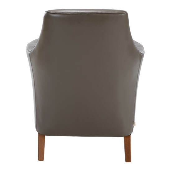 Tadeo Leather Armchair, Umbra Grey