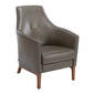 Tadeo Leather Armchair, Umbra Grey