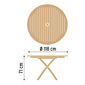 Folding Table Round Ø 120 with Parasol Hole