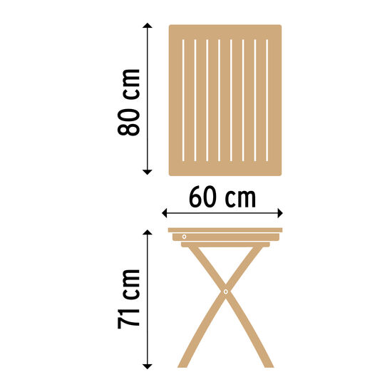 Folding Table 80 x 60