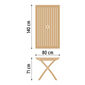 Folding Table 140 x 80 with Parasol Hole