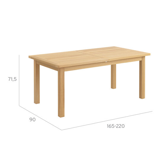 Cornwall Extending Table 165-220 x 90