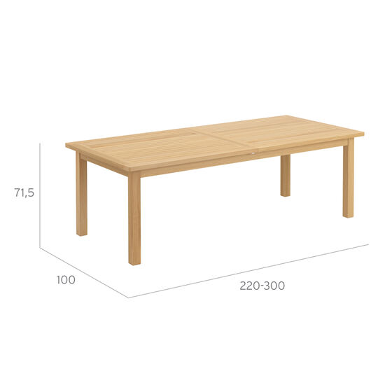 Cornwall Extending Table 220-300 x 100