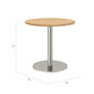 Ronda Single-Pedestal Table Stainless Steel Ø 80 with teak top