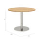 Ronda Single-Pedestal Table Stainless Steel Ø 100 with teak top
