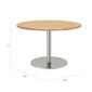 Ronda Single-Pedestal Table Stainless Steel Ø 120 with teak top
