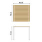 Portland Table Aluminium 90 x 90, Teak