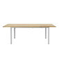 Portland Extending Table Aluminium 165-225 x 90, Teak