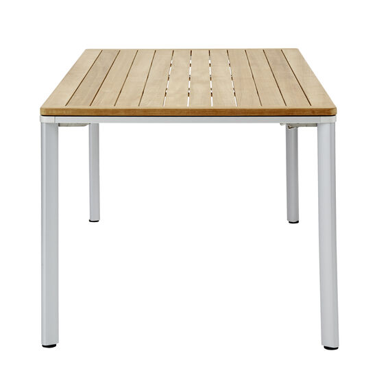 Portland Extending Table Aluminium 165-225 x 90, Teak
