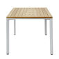 Portland Extending Table Aluminium 165-225 x 90, Teak