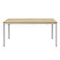 Portland Extending Table Aluminium 165-225 x 90, Teak