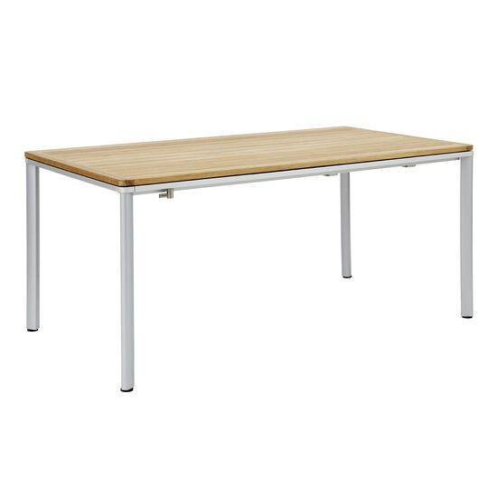 Portland Extending Table Aluminium 165-225 x 90, Teak