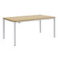 Portland Extending Table Aluminium 165-225 x 90, Teak