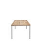 Portland Aluminium Extending Table 240-300 x 100 with teak top