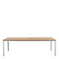 Portland Aluminium Extending Table 240-300 x 100 with teak top