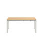 Portland Stainless Steel Extending Table 165-225 x 90, with teak top