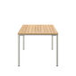 Portland Stainless Steel Extending Table 165-225 x 90, with teak top