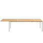 Portland Stainless Steel Extending Table 240-300 x 100, with teak top