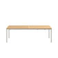 Portland Stainless Steel Extending Table 240-300 x 100, with teak top