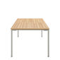 Portland Stainless Steel Extending Table 240-300 x 100, with teak top