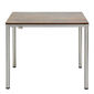Portland Stainless Steel Extending Table 90-140 x 90, with HPL top Patina Grey-Brown